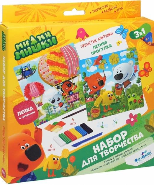 Набор для творчества с пластилином. МиМиМишки. Пушистые картинки. Летняя прогулка