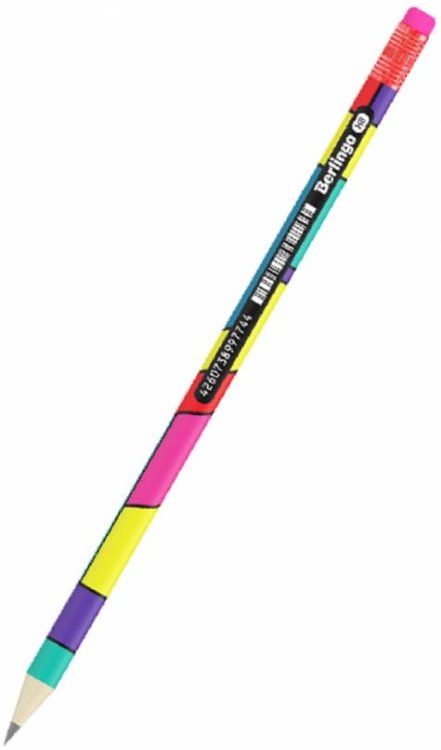 Карандаш чернографитный Color Block, с ластиком