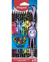 Карандаши 12 цветов Color'Peps Black Monster