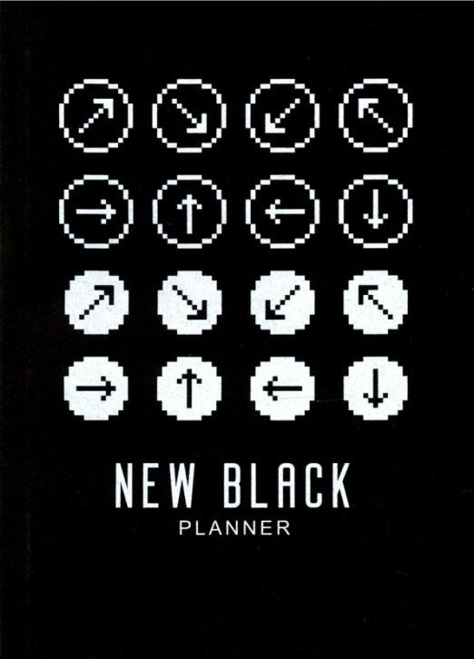 Планер полудатированный New Black, 48 листов, Дизайн 3