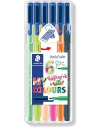 Фломастеры Triplus Color 1 мм, 6 цветов Арбуза