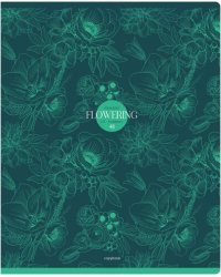 Тетрадь Flowering, 48 листов, клетка, в ассортименте