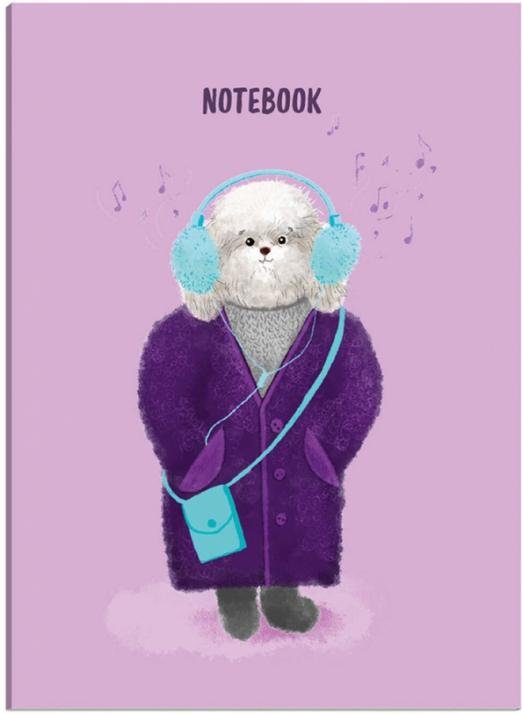 Записная книжка Меломан в шубке, А6+, 96 листов
