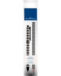 Ручка шариковая автоматическая ArtClick, синяя и карандаш HappyGraphix. Jumbo. Модный паттерн, 4B
