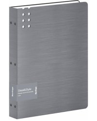 Папка с 80 вкладышами Steel&amp;Style, серебристый металлик