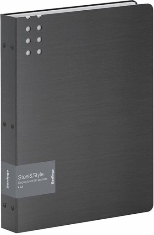 Папка с 80 вкладышами Steel&amp;Style, черная