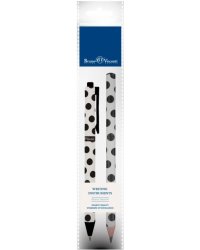 Ручка шариковая автоматическая ArtClick, синяя и карандаш HappyGraphix Jumbo. Black Polka, 4B