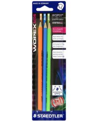 Карандаши чернографитные Wopex NEON, 3 штуки, HB