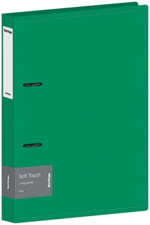Папка на 2 кольцах Soft Touch, зеленая