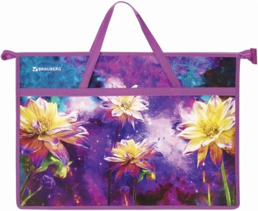 Папка для рисунков и чертежей с ручками Flowers, А3