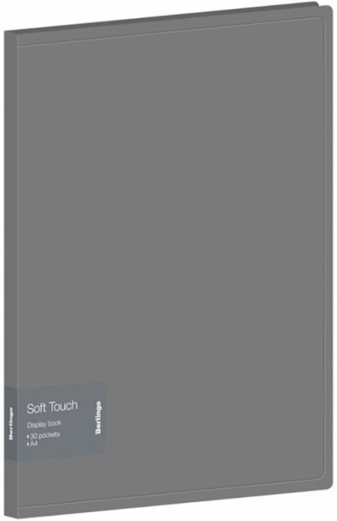 Папка с 30 вкладышами Soft Touch, серая