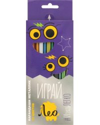 Карандаши цветные Играй, 12 цветов металлик