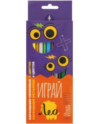 Карандаши цветные Играй, 12 цветов неон и металлик