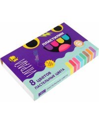 Пластилин классический Играй, 8 пастельных цветов