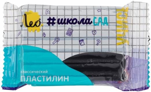 Пластилин классический Учись, черный, 50 гр