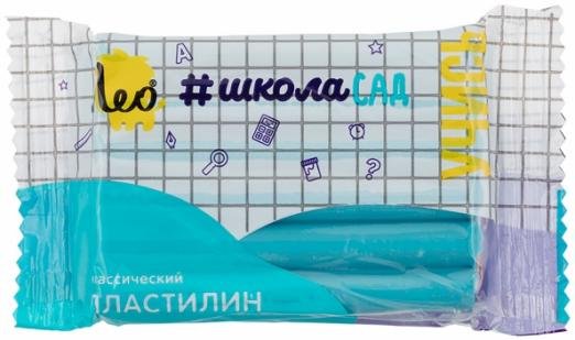 Пластилин классический Учись, голубой, 50 гр