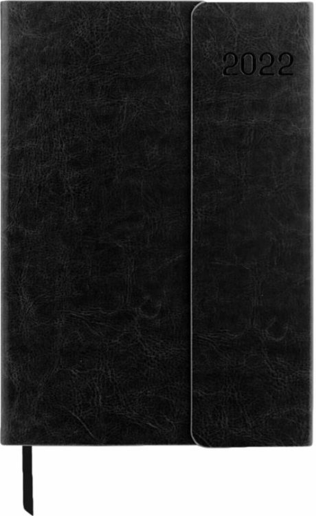 Обложка книги «Ежедневник датированный на 2022 год, Magnetic черный, 168 листов, А5»