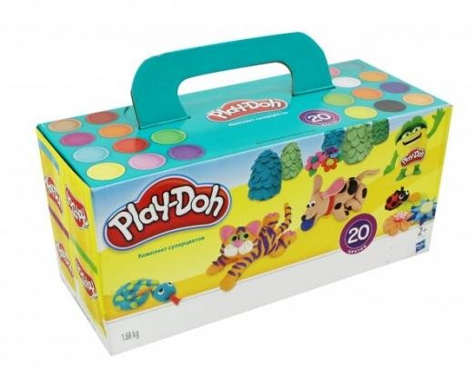 Обложка книги «Набор пластилина PLAY-DOH, 20 цветов», ISBN 5010993412082