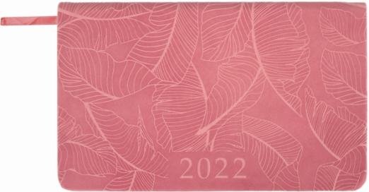 Еженедельник датированный на 2022 год, Foliage, А6, 64 листа, коралловый