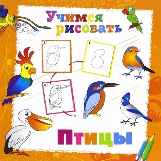 Обложка книги «Учимся рисовать. Птицы»