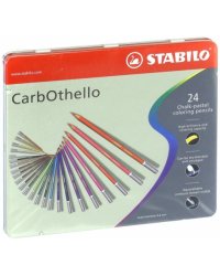 Карандаши Stabilo CarbOthello, пастель, 24 цвета, металлическая коробка