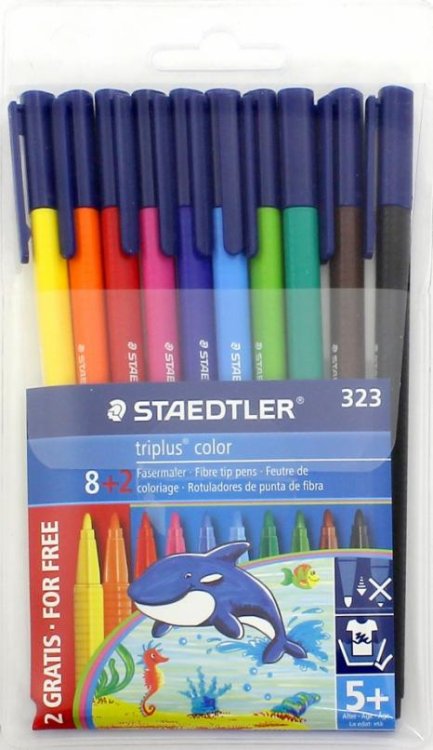 Обложка книги «Набор фломастеров Staedtler Triplus Сolor, 10 штук», ISBN 4007817321003