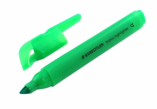 Маркер-текстовыделитель Triplus highlighter, 2-5 мм, трехгранный корпус, зеленый