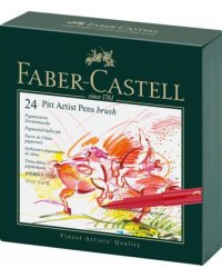 Ручки капиллярные Brush, 24 цвета