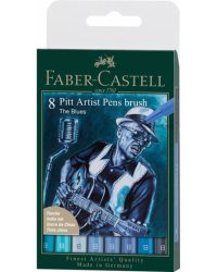 Ручки капиллярные Brush Blues, 8 штук