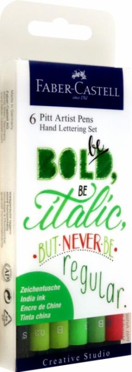Ручки капиллярные Lettering, 6 цветов