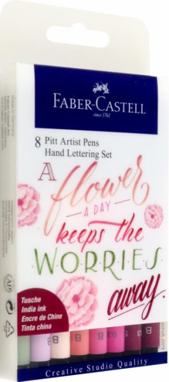 Ручки капиллярные Lettering Pinks, 8 штук