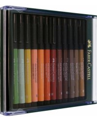Ручки капиллярные Brush Earth tones, 12 цветов
