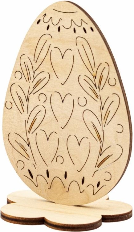 Сувенир для раскрашивания "Яйцо" на подставке сердечки Сувенир для раскрашивания "Яйцо" на подставке сердечки