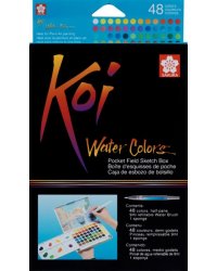 Краски акварельные Koi, 48 цветов