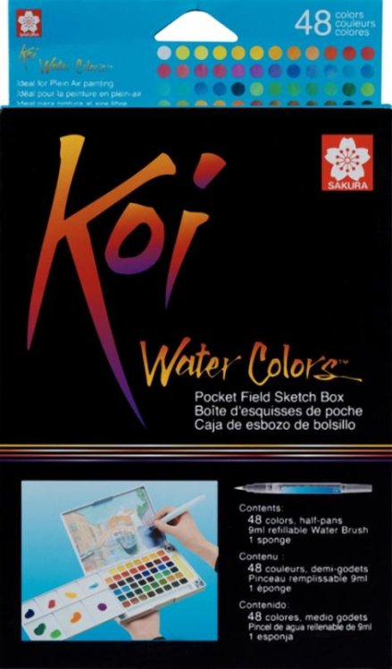 Краски акварельные Koi, 48 цветов