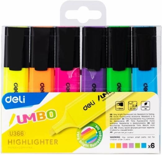 Набор текстовыделителей Jumbo, 6 цветов