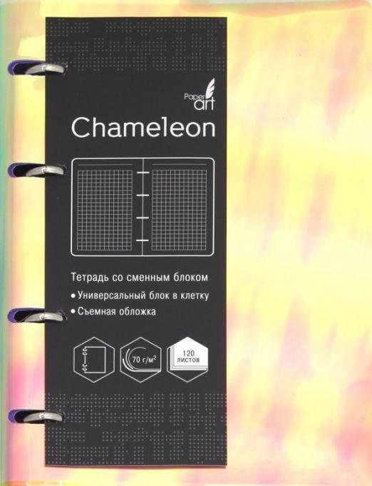 Тетради на кольцах 120 листов, Chameleon. Золотистый (ПБП1204610)