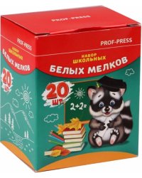 Мелки школьные белые, 20 штук