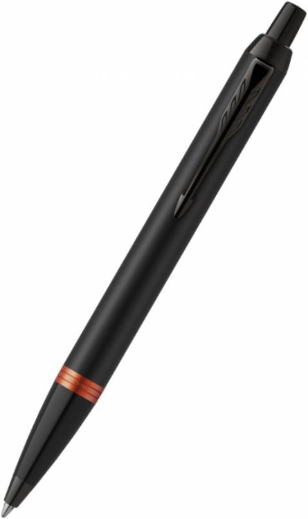 Ручка шариковая автоматическая Professionals Flame Orange Black Trim, синяя