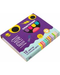 Пластилин Играй, 12 цветов, пастель