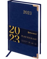 Ежедневник датированный на 2023 год Senator, синий
