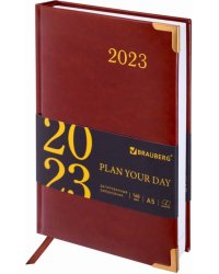 Ежедневник датированный на 2023 год Senator, коричневый