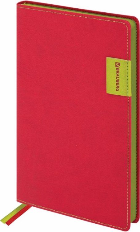 Обложка книги «Ежедневник недатированный Aim, А5, 136 листов, красный»