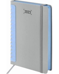 Ежедневник датированный на 2023 год Original, серый/голубой