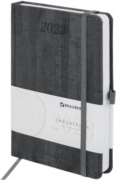 Ежедневник датированный на 2023 год Wood, серый, А5