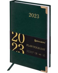 Ежедневник датированный на 2023 год Senator, зеленый