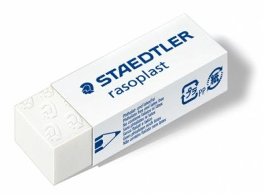 Ластик "Rasoplast" белый, 43x19x13 мм (526B3002)