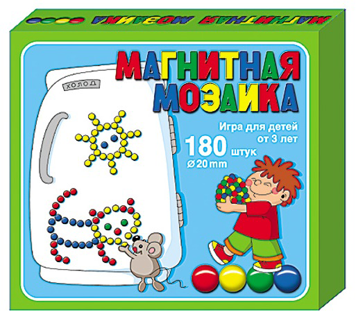 Мозаика магнитная, 180 элементов