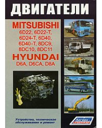 Двигатели. Mitsubishi: 6D22, 6D22-T, 6D24-T, 6D40, 6D40-T, 8DC9T, 8DC10, 8DC11. Hyundai: D6AU, D6AZ, D6AB, D6AC, D6CA, D8AY, D8AX