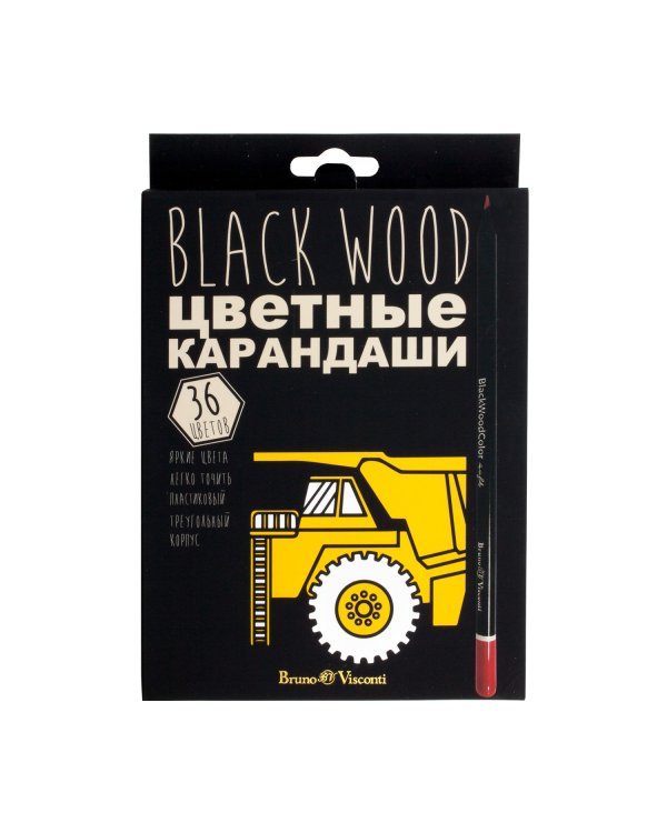 Карандаши цветные "Blackwood color", 36 цветов